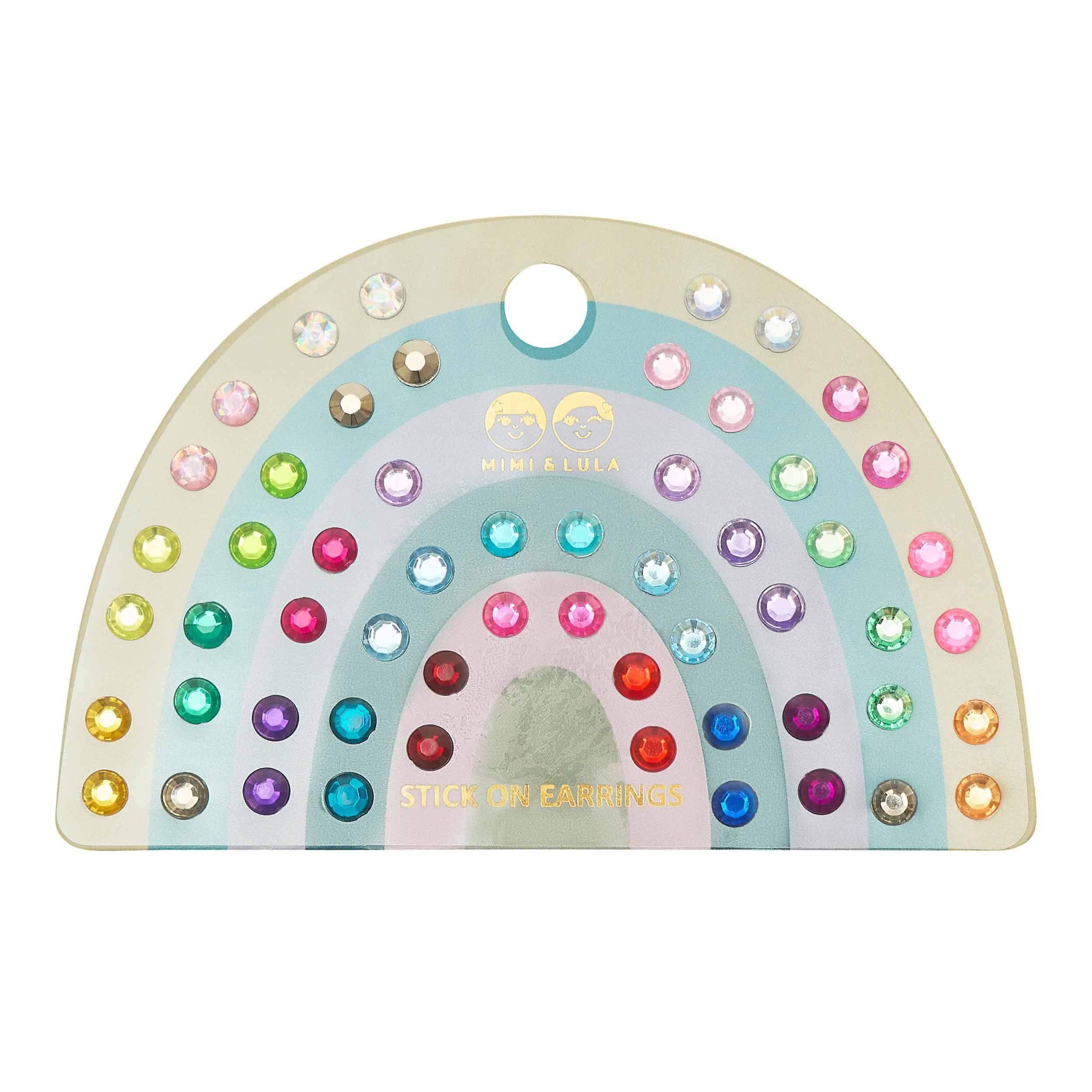 Bright gem stick on earrings
