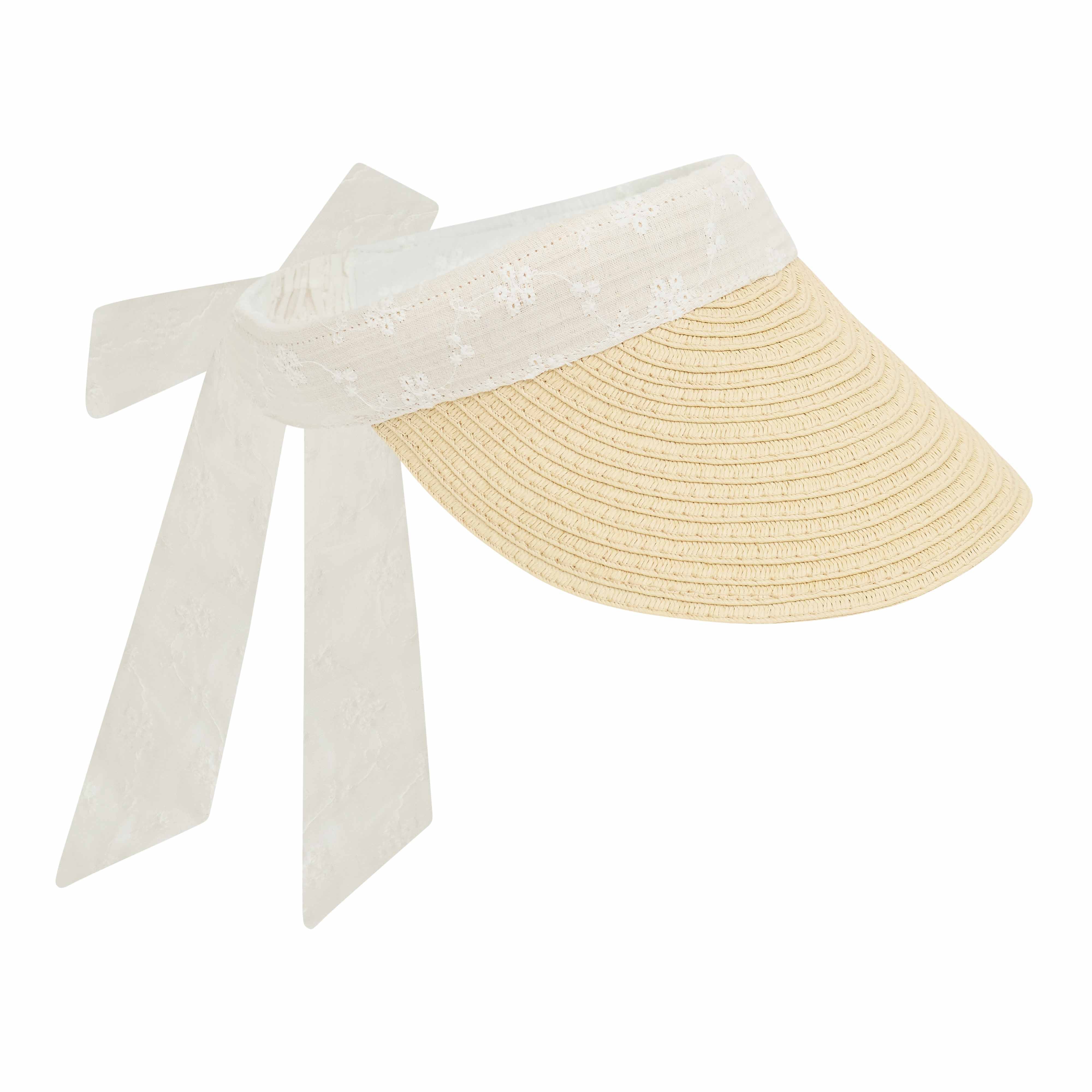 Broderie anglaise visor