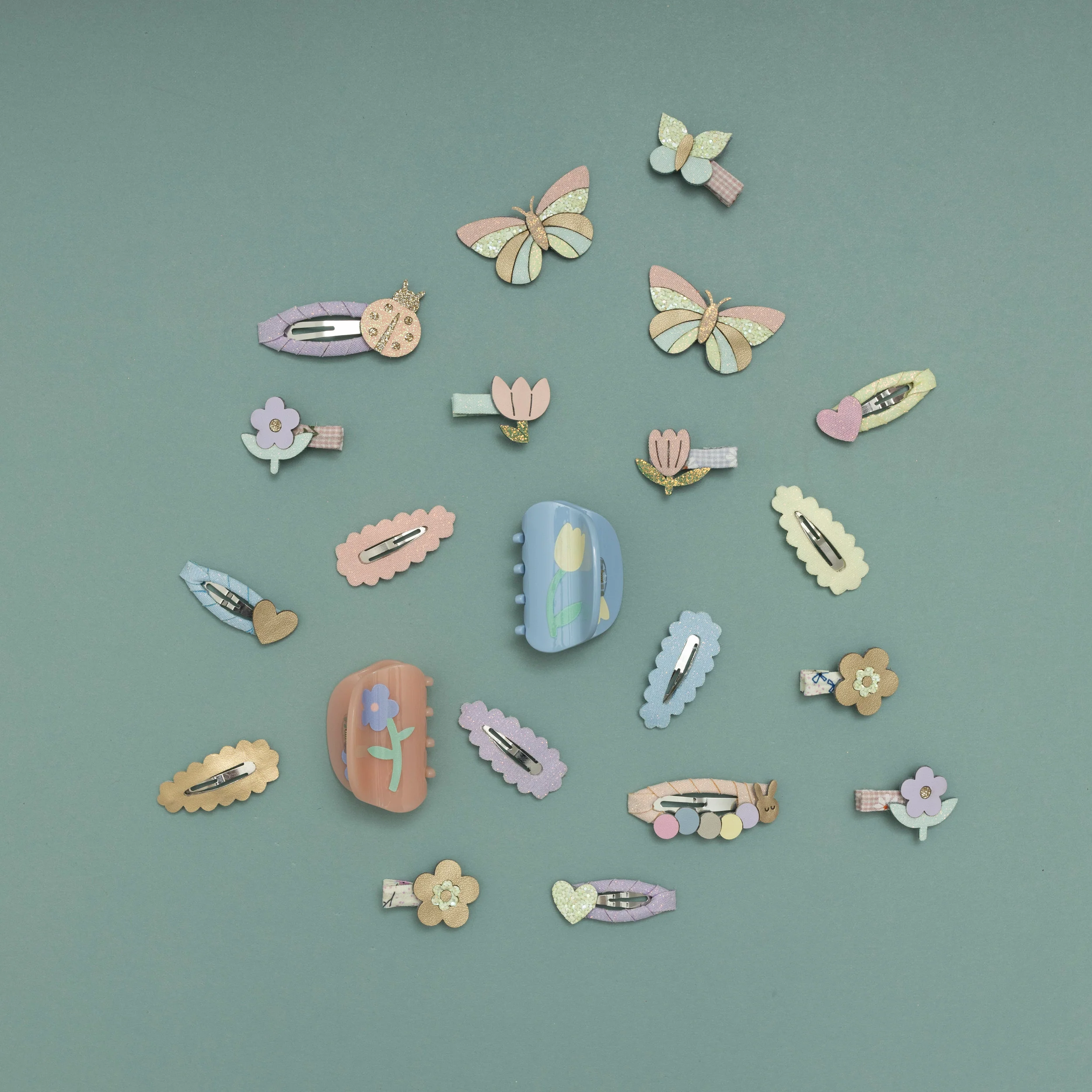 Floral acetate claw clips - Image 4