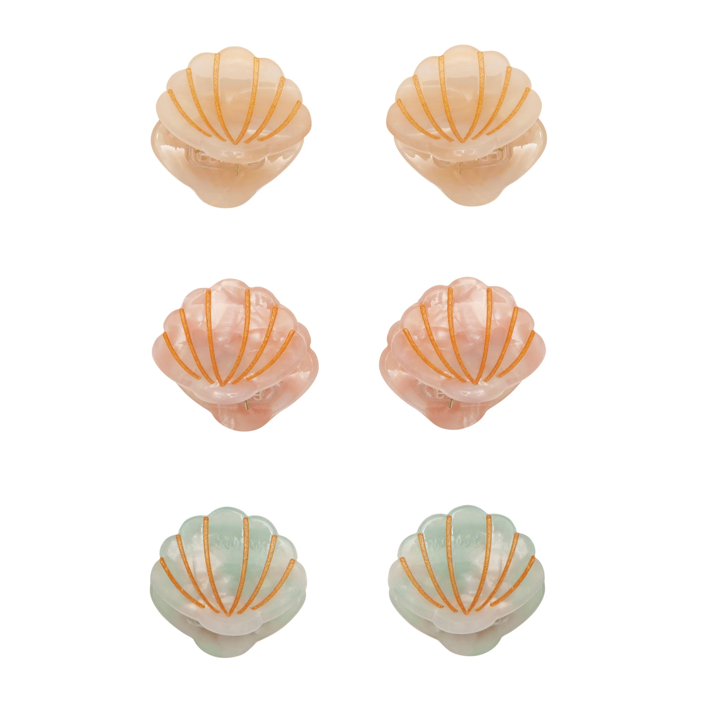 Mini shell claw clips