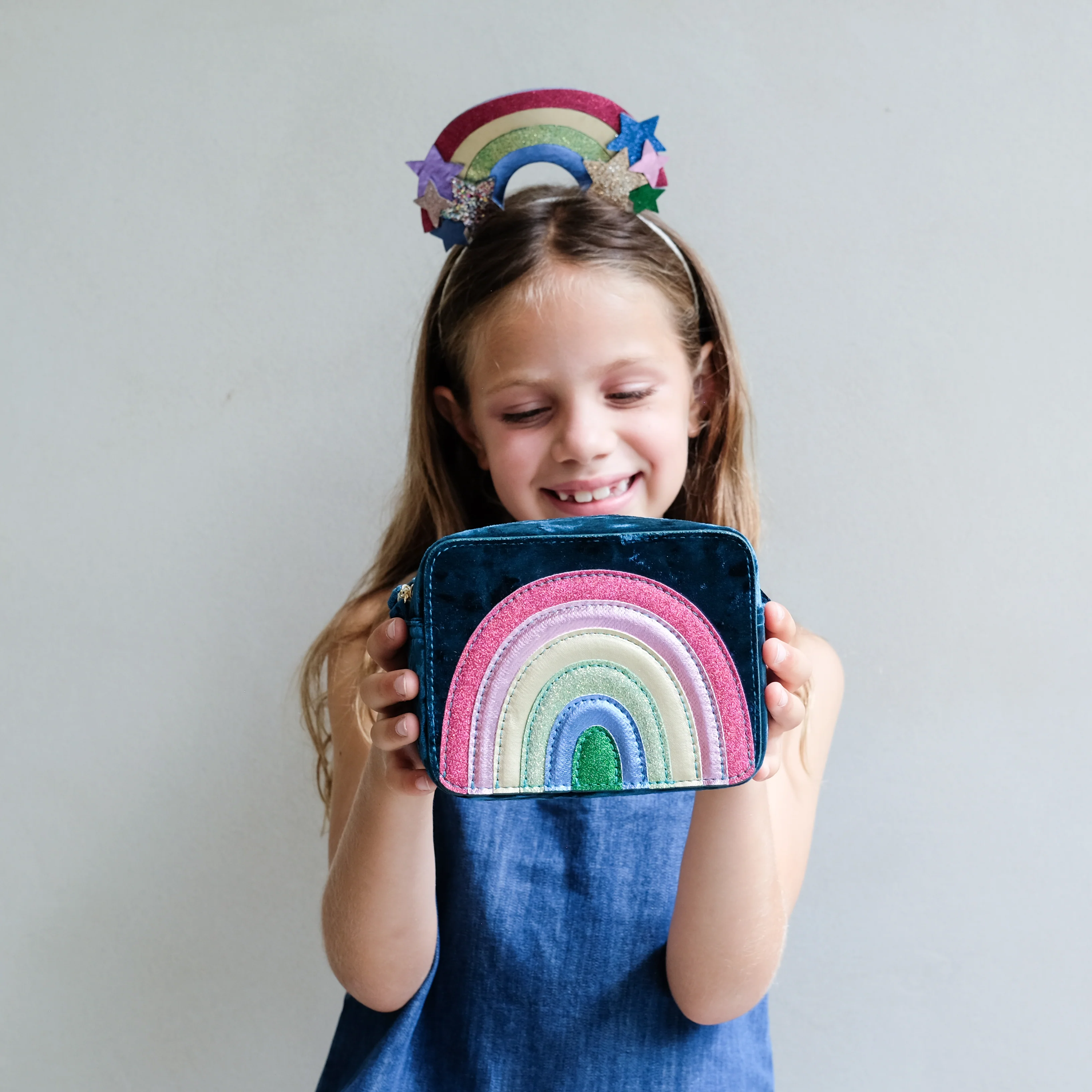 Radiant rainbow velvet bag - Image 2
