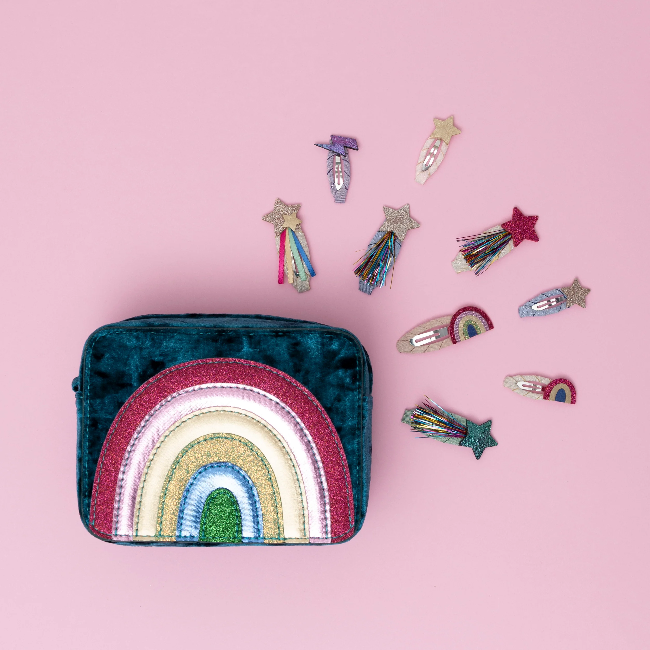 Radiant rainbow velvet bag - Image 5