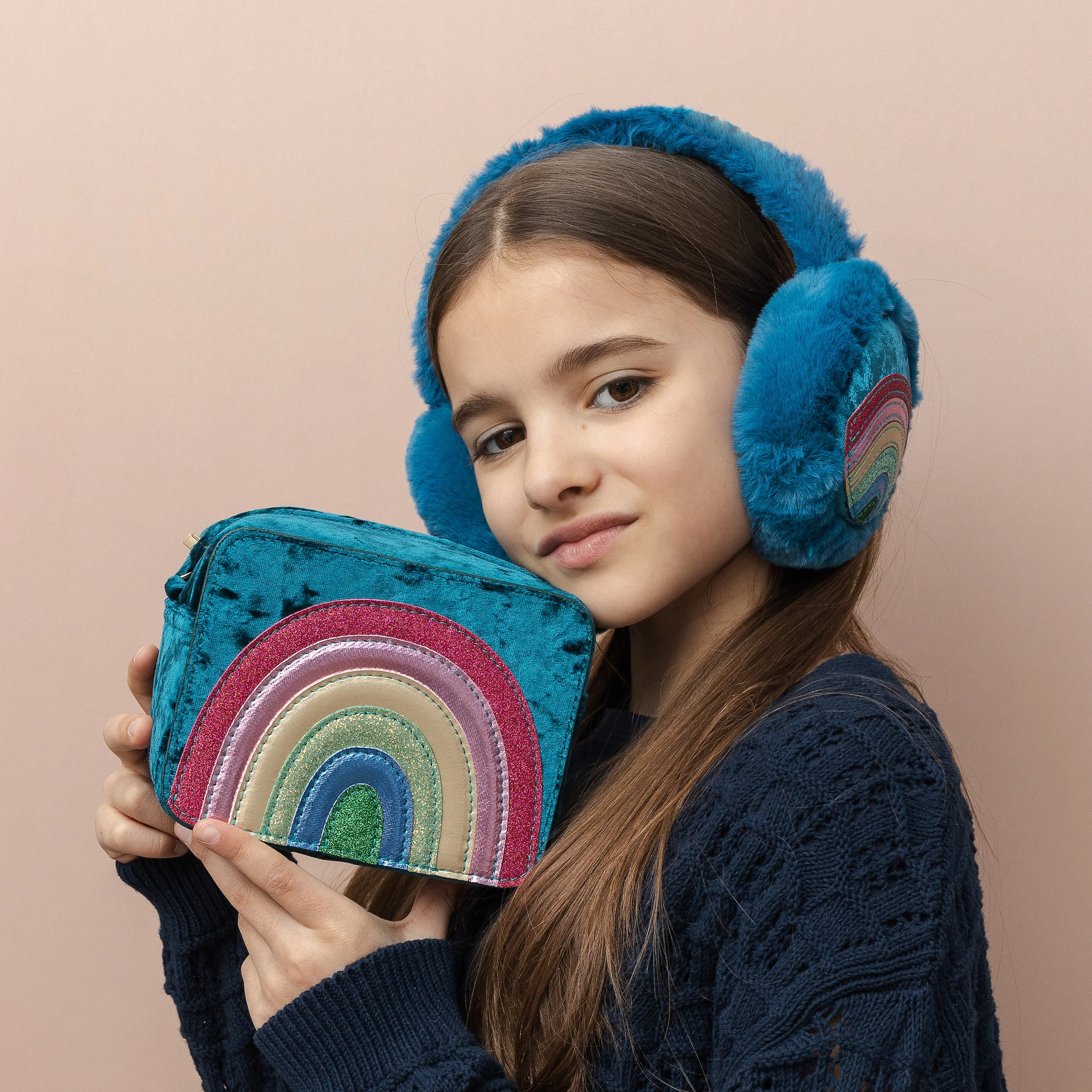 Radiant rainbow velvet bag - Image 7