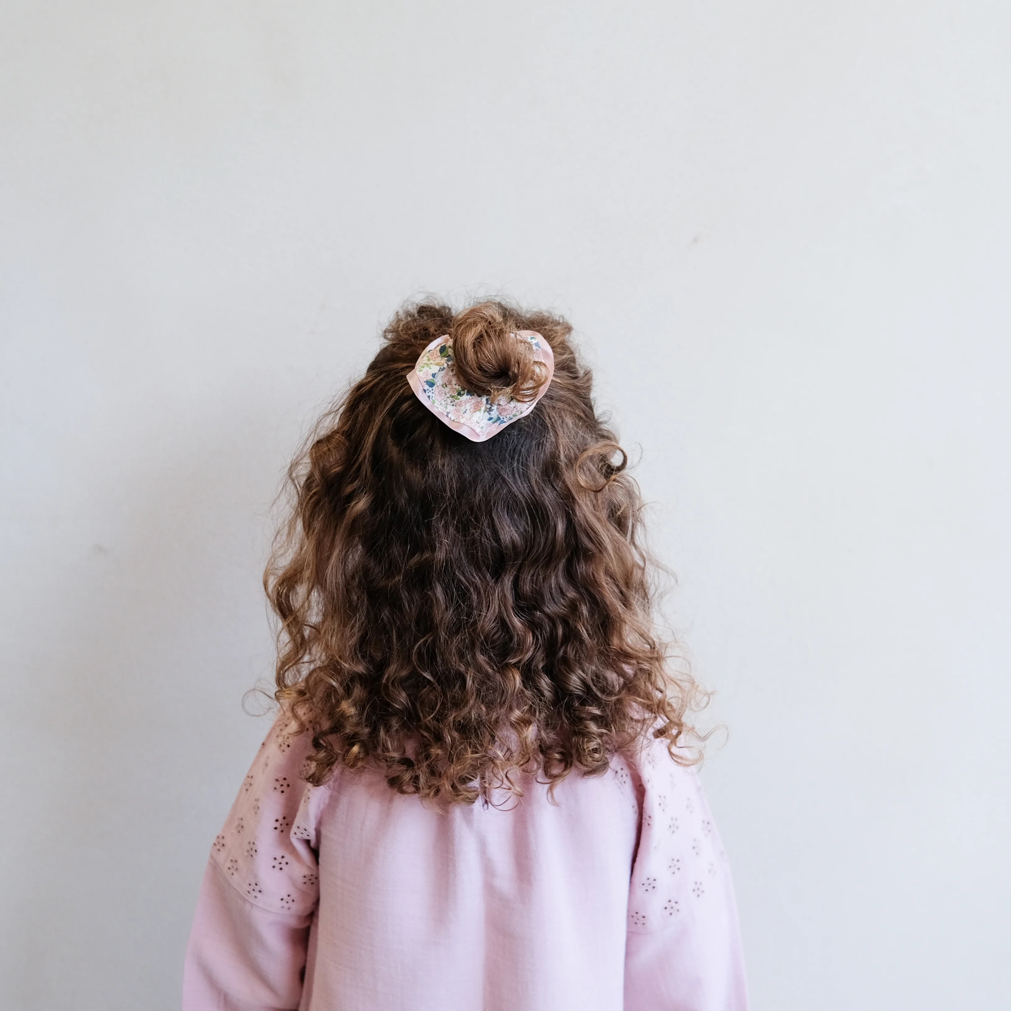 Satin edge scrunchie - peach - Image 5