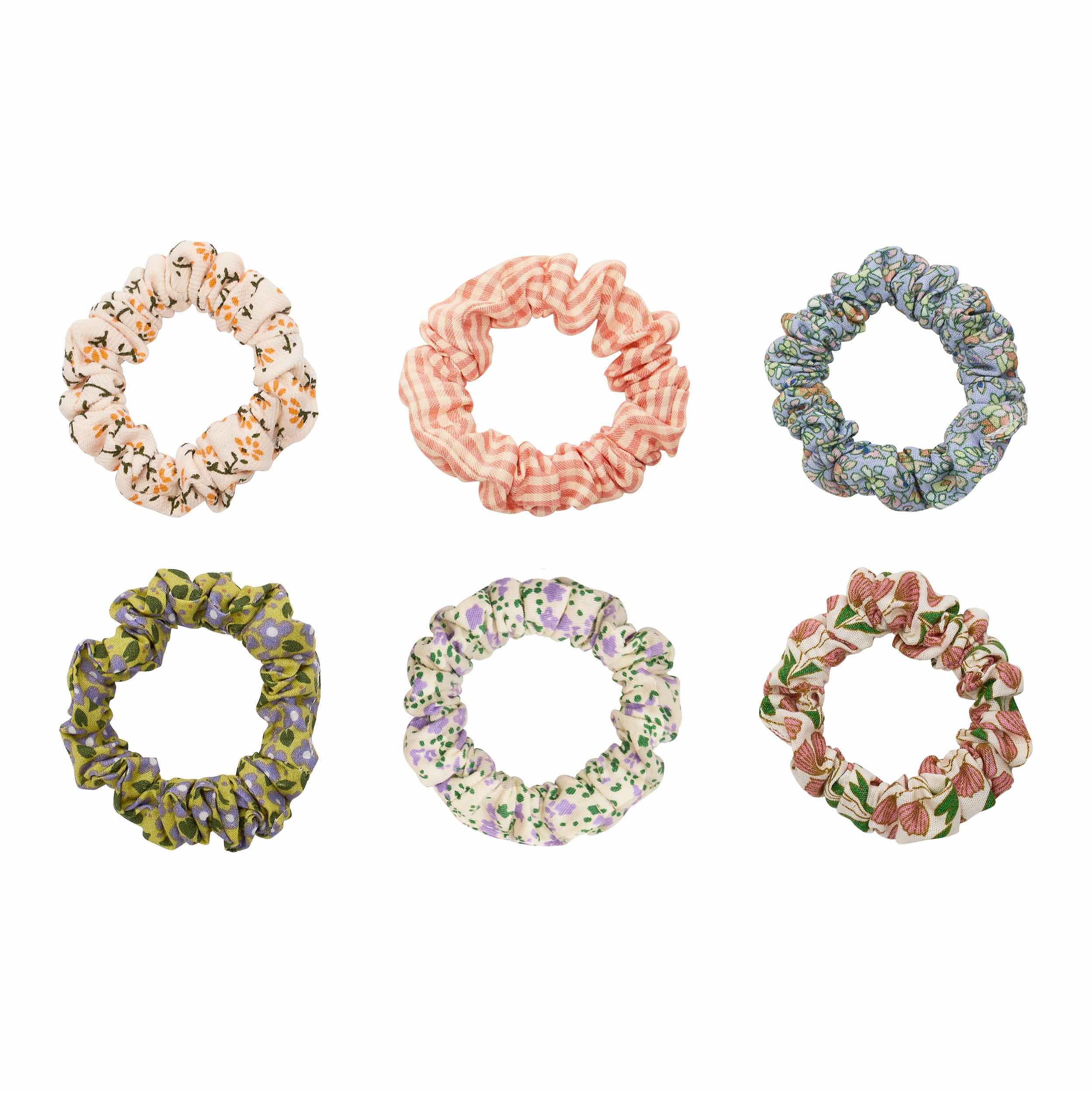 Spring floral scrunchies