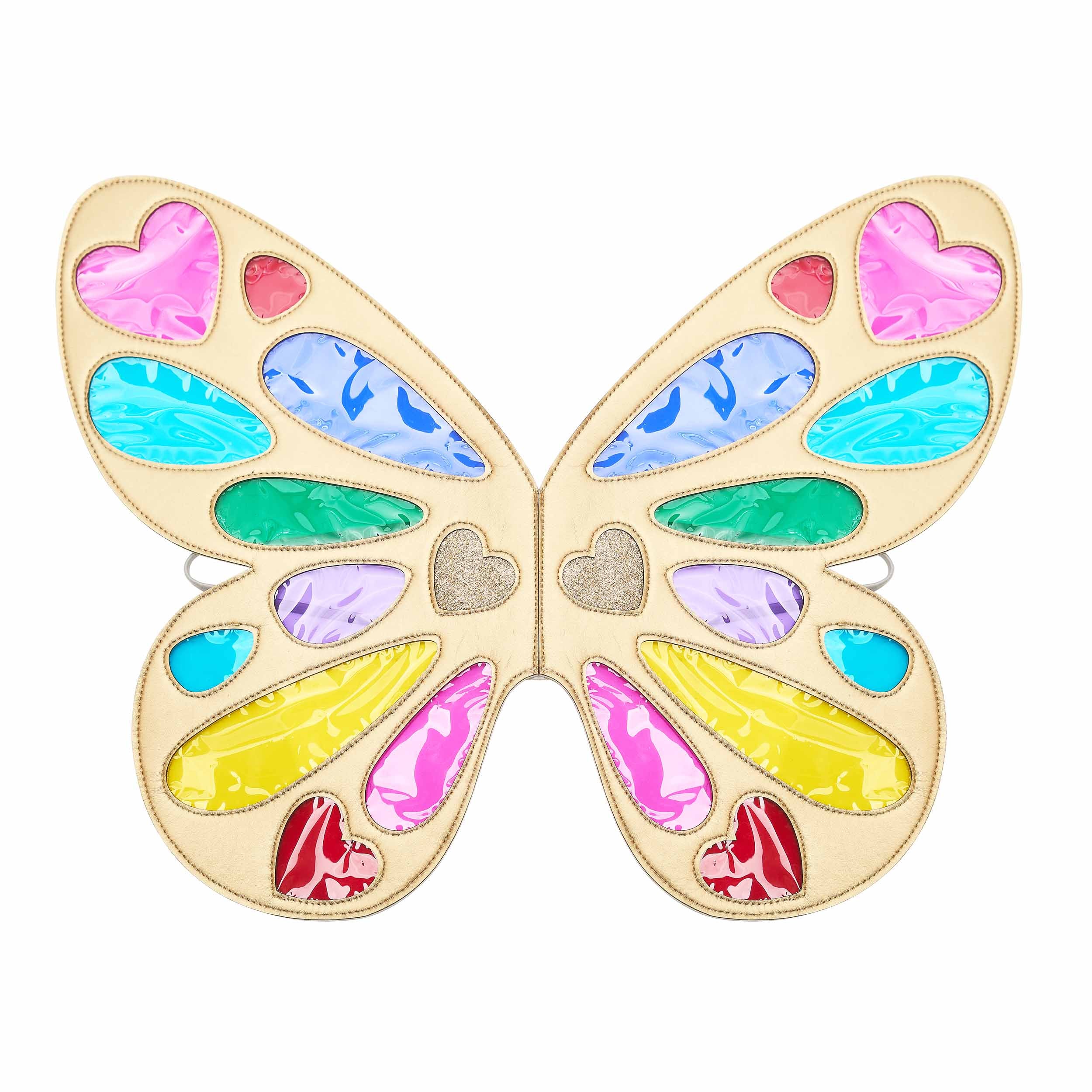 Stained glass rainbow butterfly wings