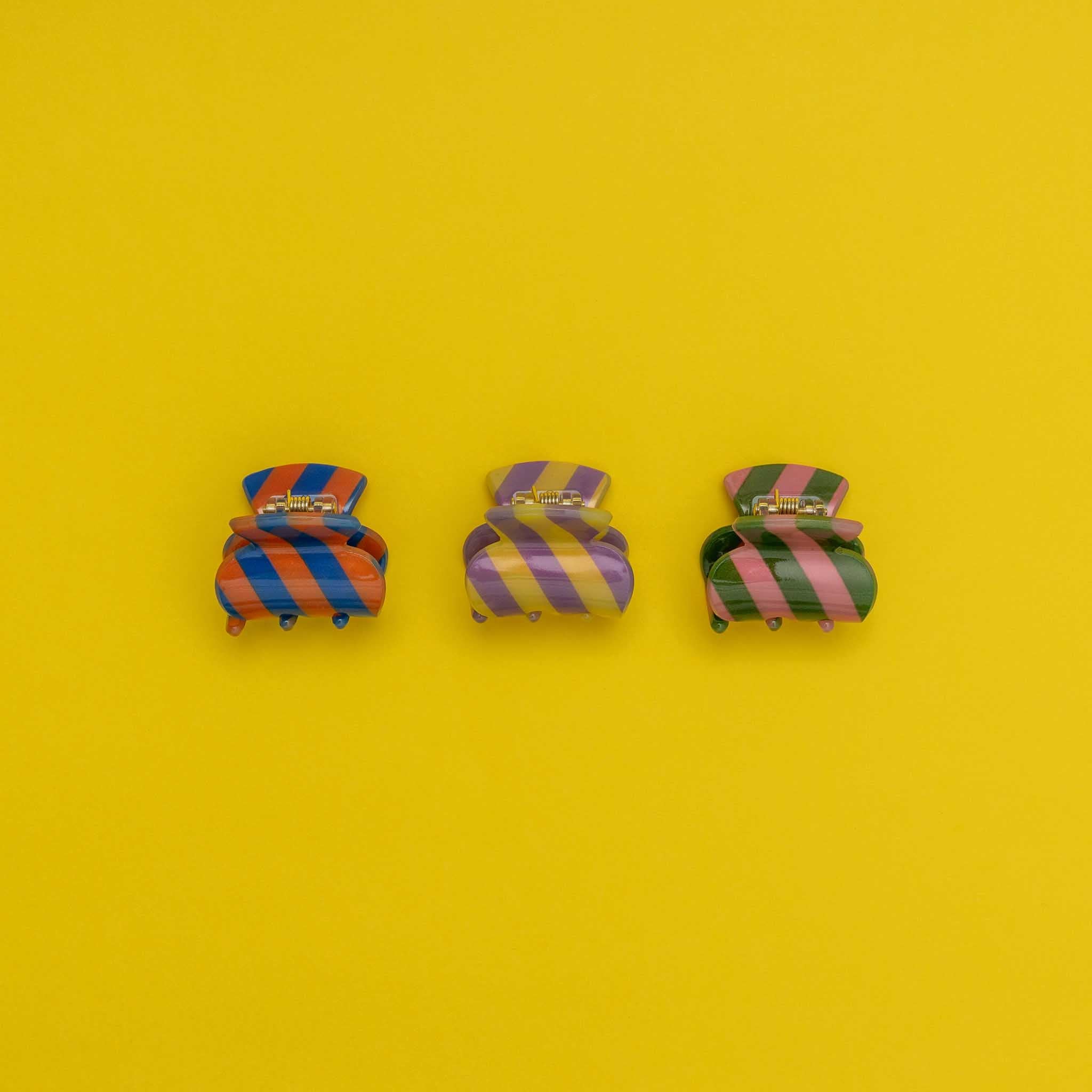 Striped mini claw clips - Image 3