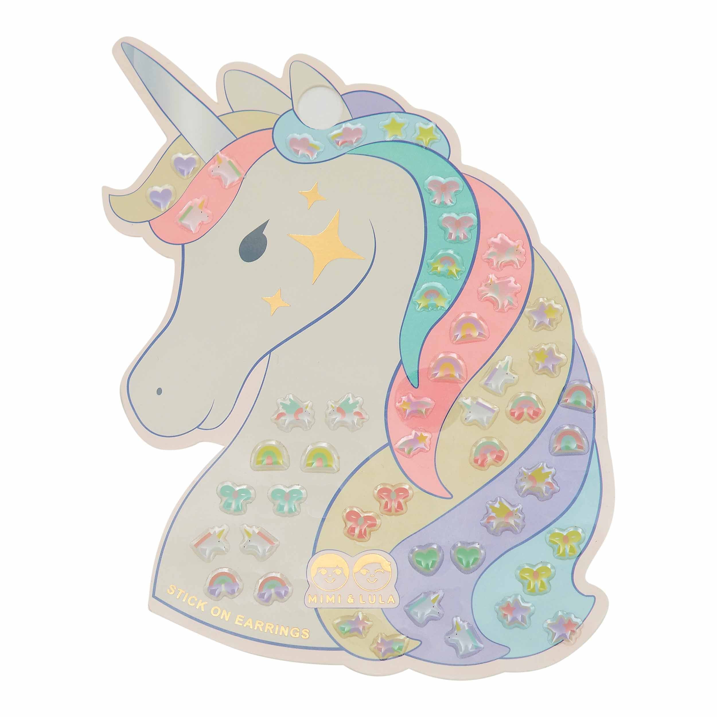 Unicorn stick on earrings