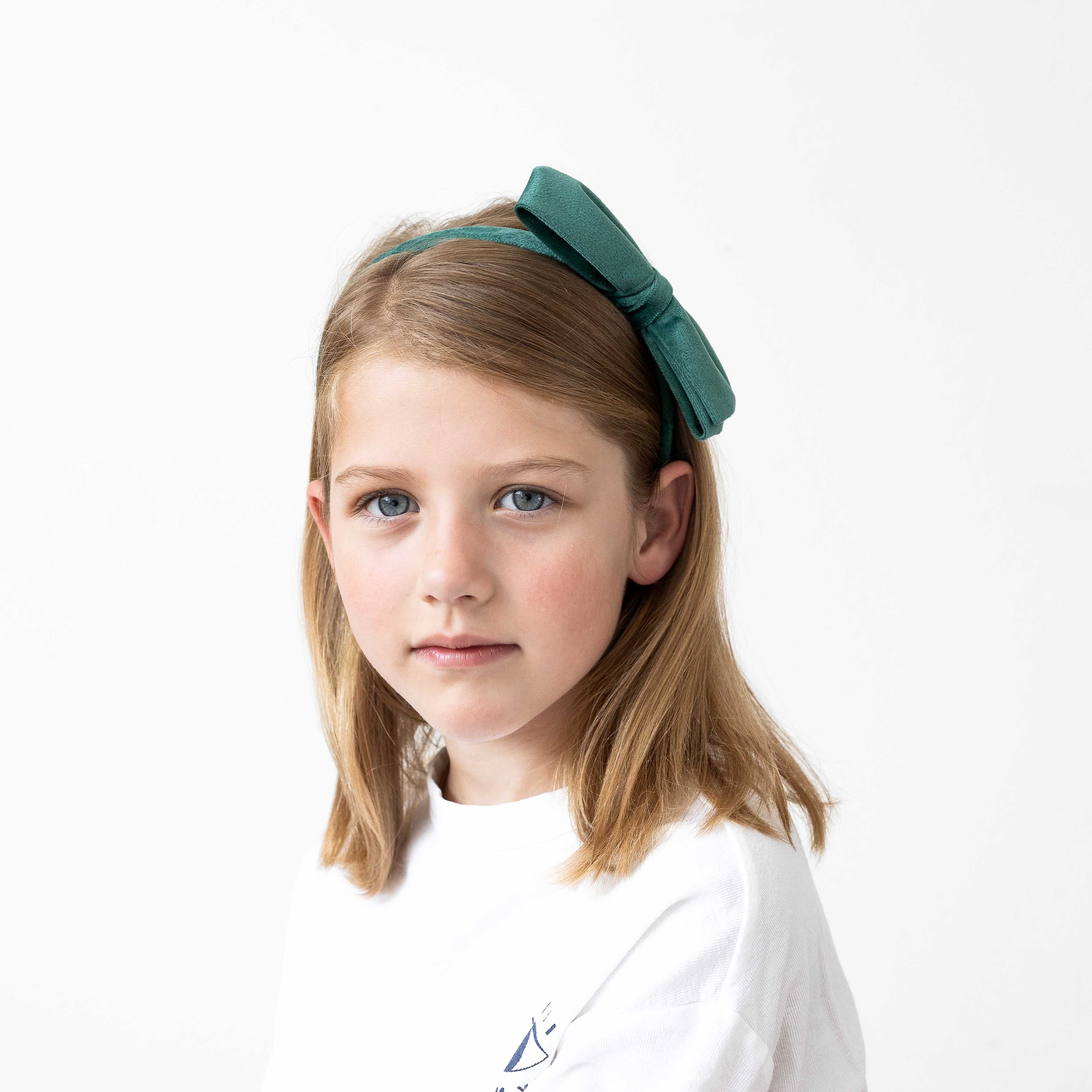 Velvet bow alice - green - Image 5