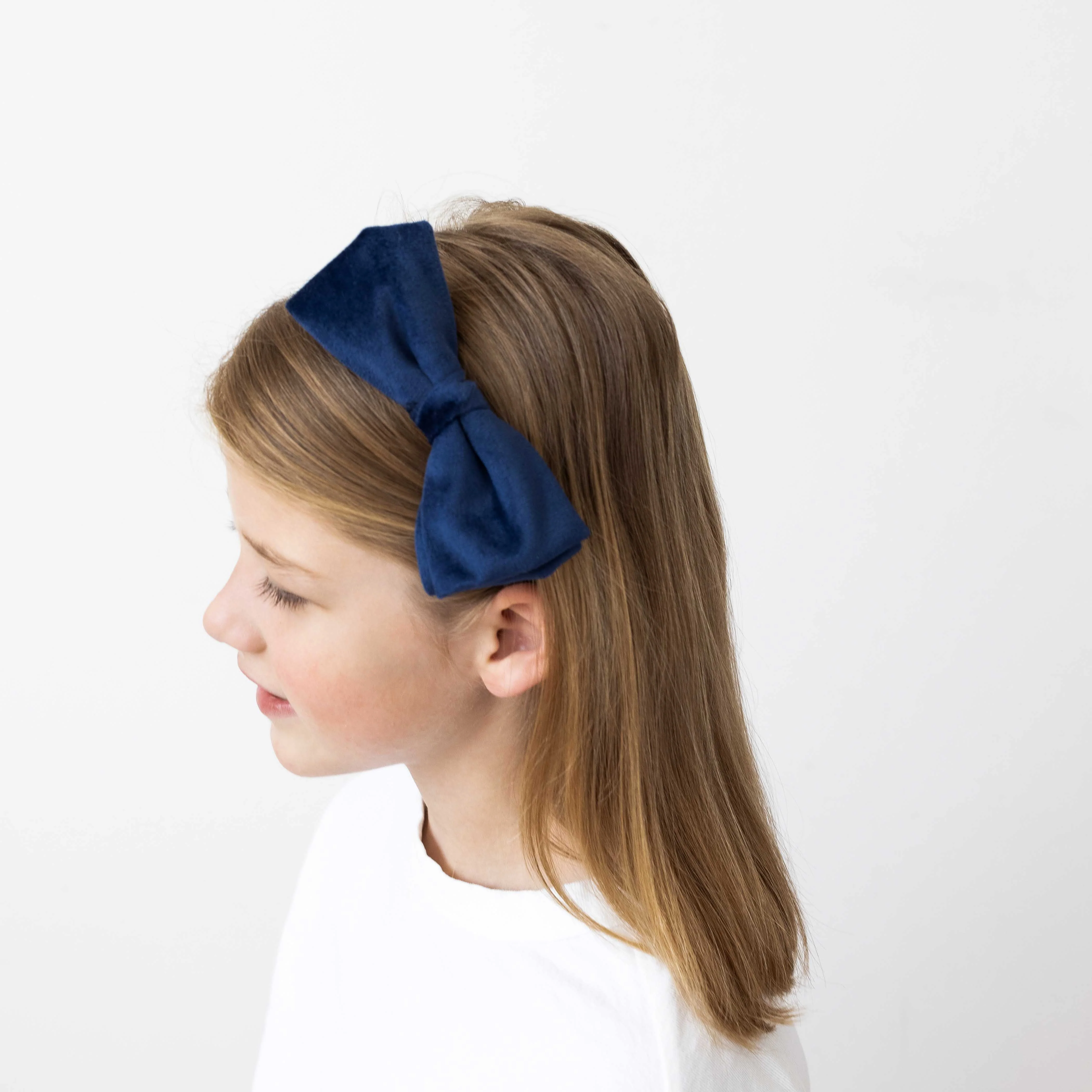 Velvet bow alice - navy - Image 3